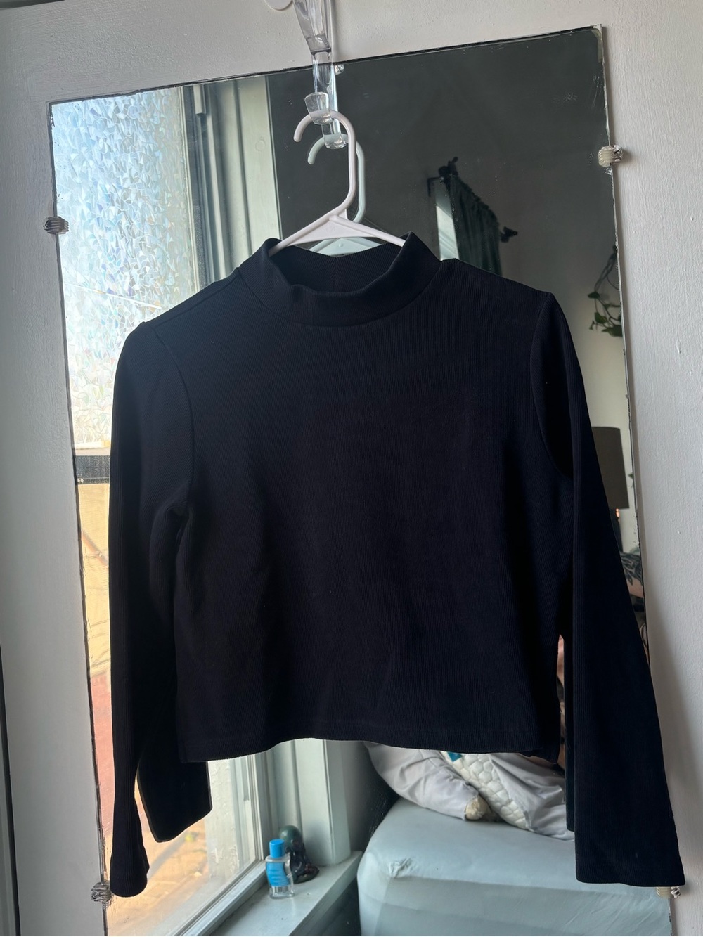Old Navy Black Ribbed Mock Neck Sweater